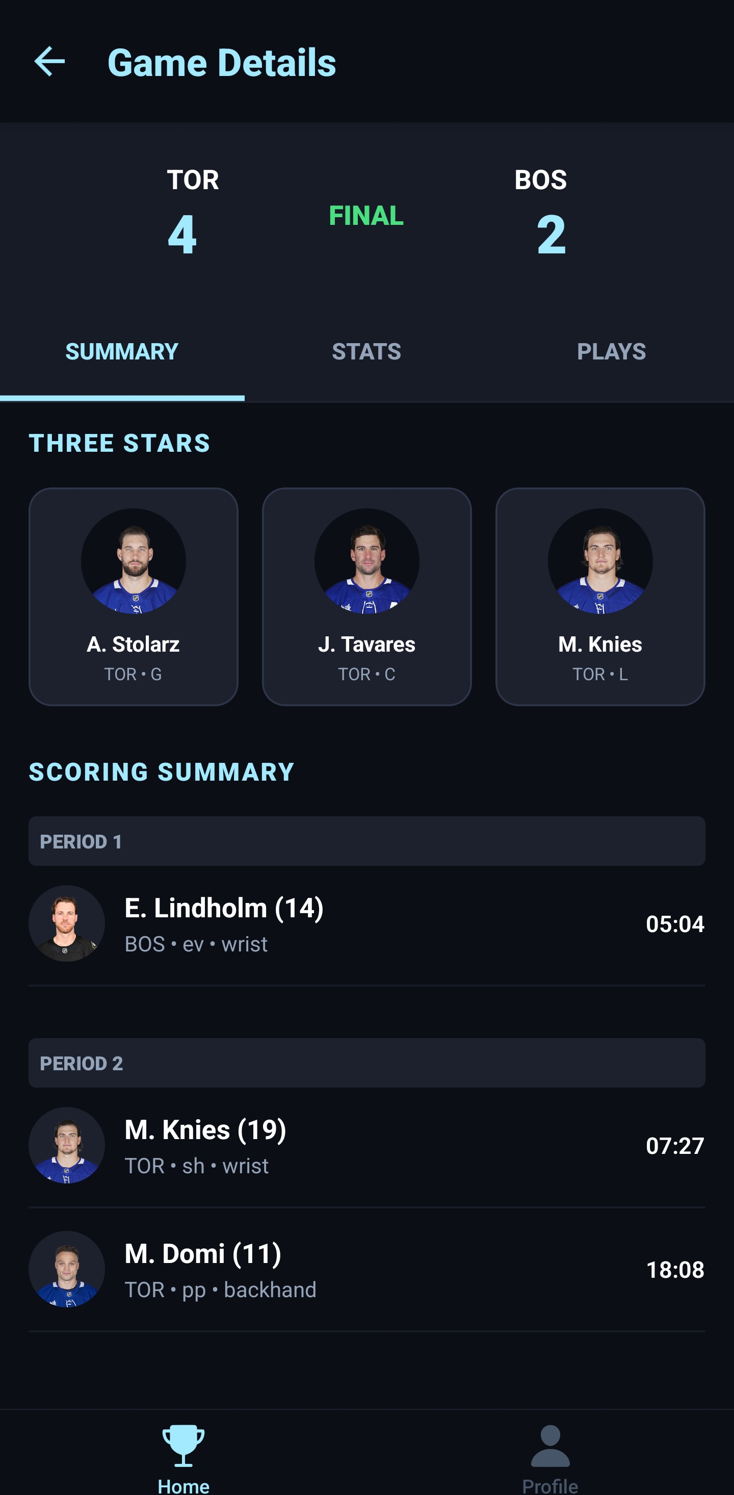 NHL Details